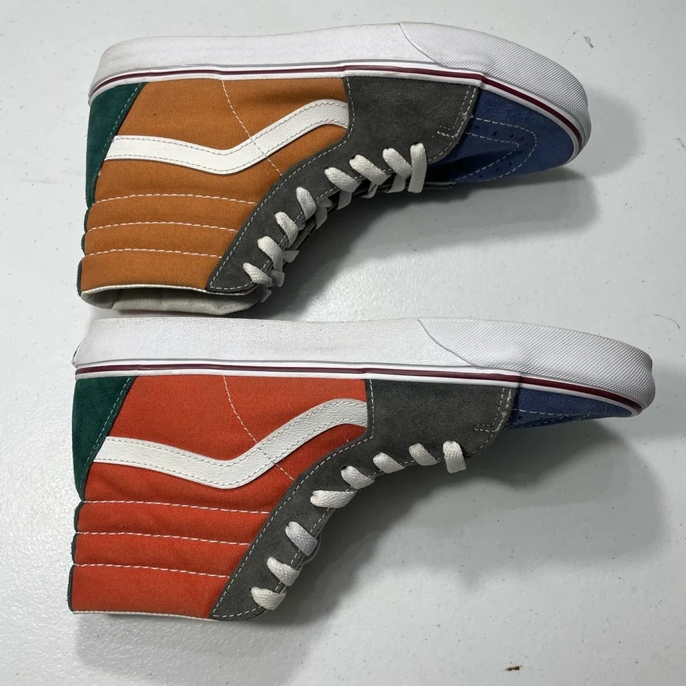 Vans Men's Blue and Gray High-Top Sneakers Size 9.5 Women’s 11 SB-40 - Picture 4 of 9